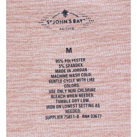 St John's Bay Active Women's Long-Sleeve Knit Top Peach Size M NWT - Picture 4 of 7